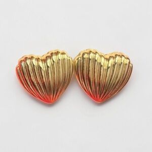 Piper K gold heart earrings